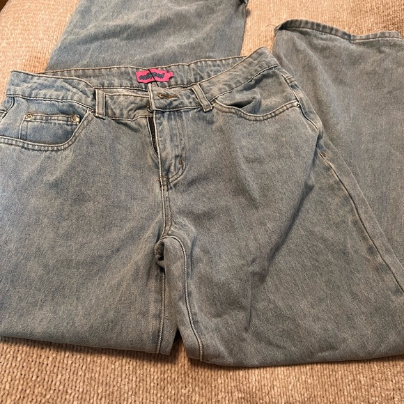 Edikted Light Blue Straight Leg Jeans - Picture 1 of 1